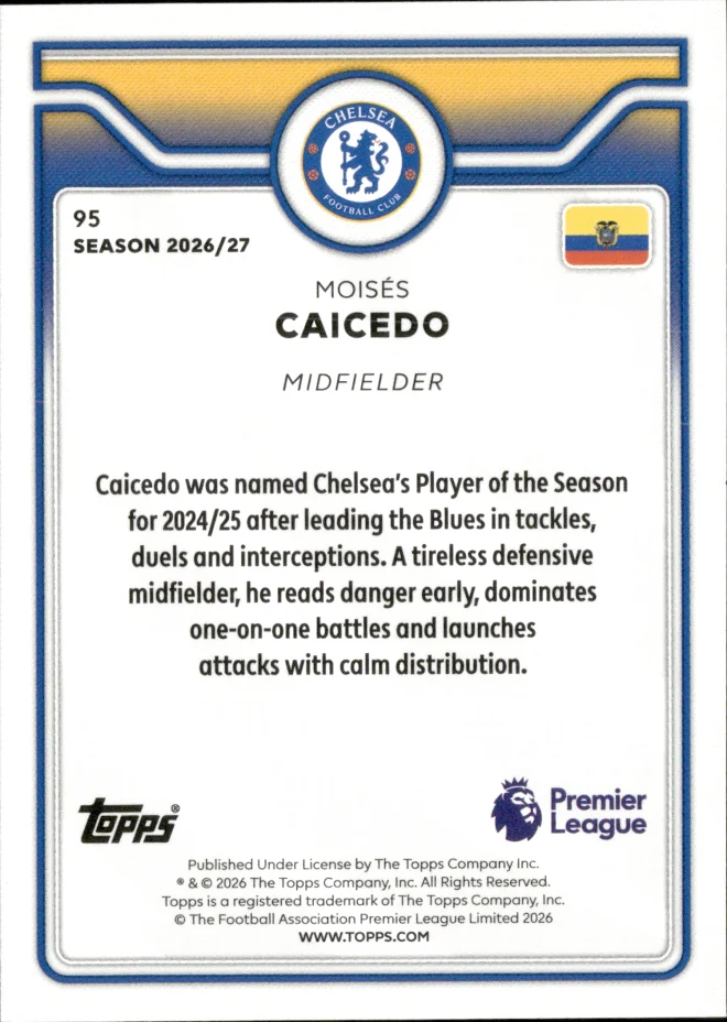 Moisés Caicedo card back