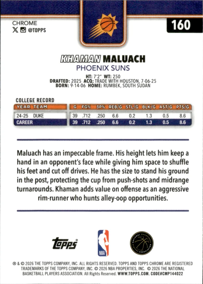 Khaman Maluach card back