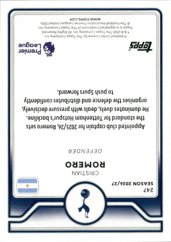Cristian Romero card back