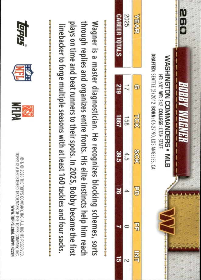 Bobby Wagner card back