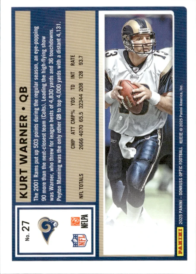Kurt Warner card back