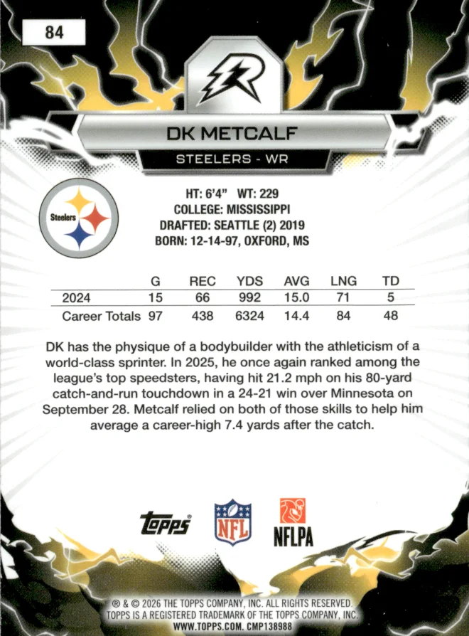 DK Metcalf card back
