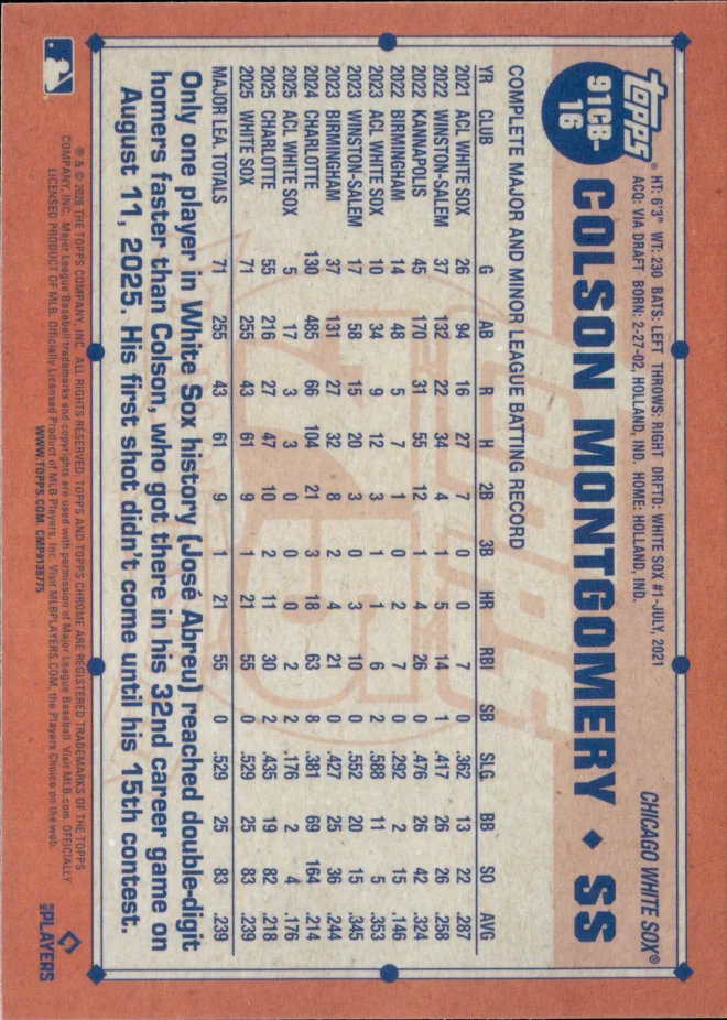 Colson Montgomery card back