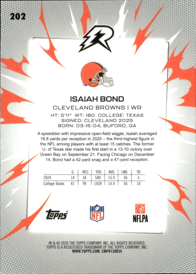 Isaiah Bond card back