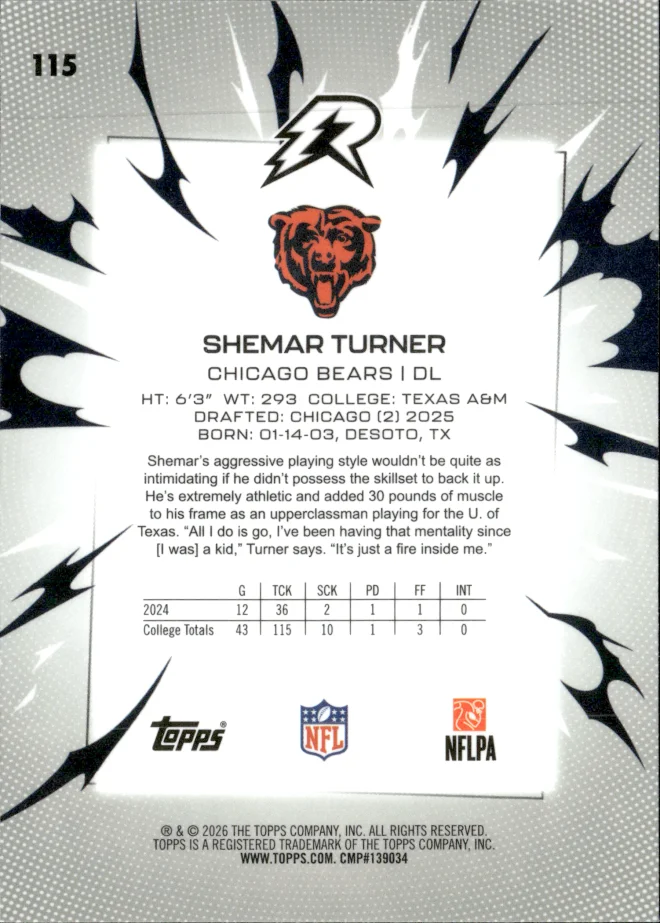 Shemar Turner card back