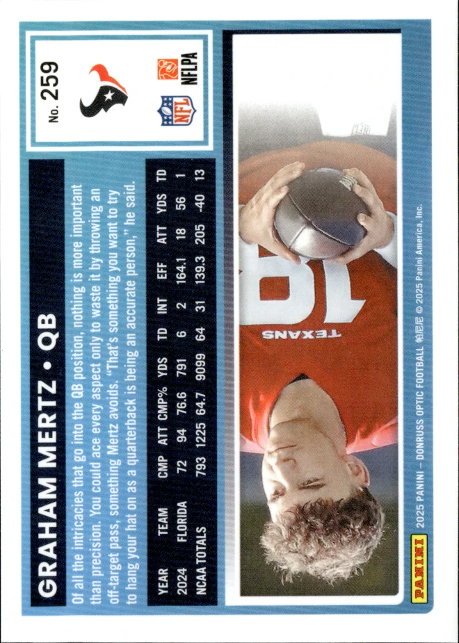 Graham Mertz card back
