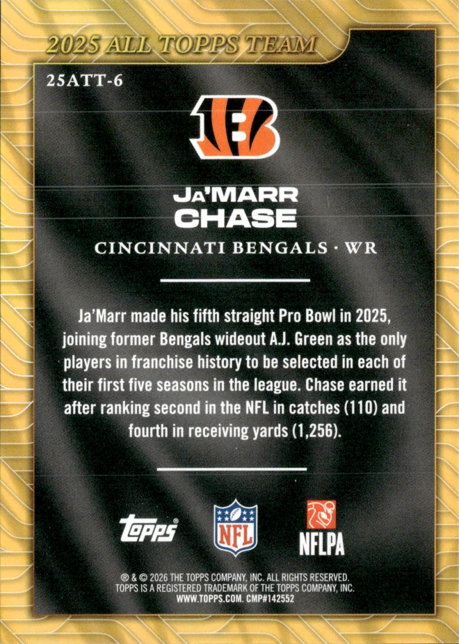 Ja'Marr Chase card back