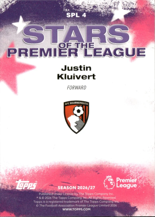 Justin Kluivert card back