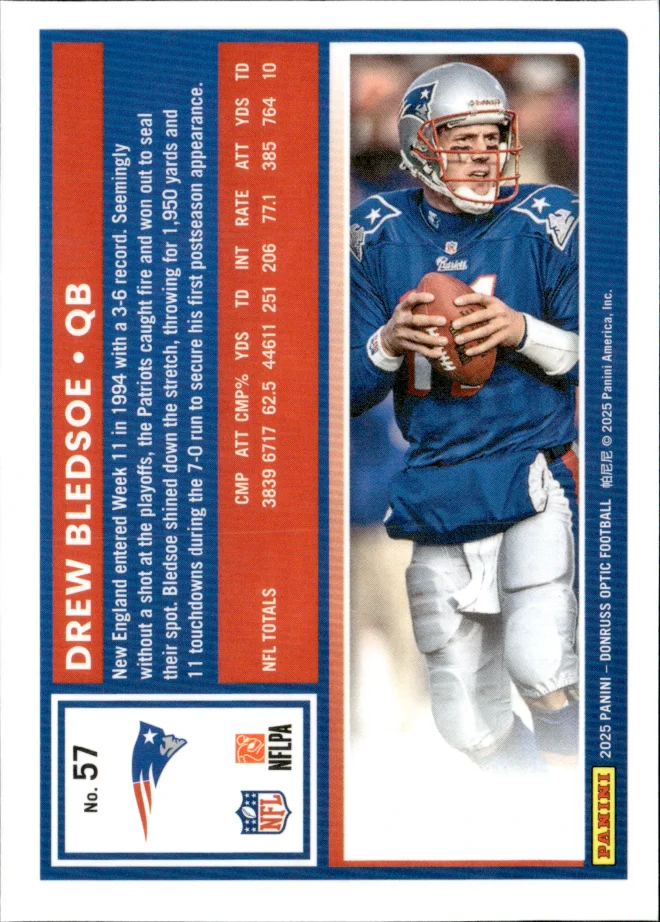 Drew Bledsoe card back
