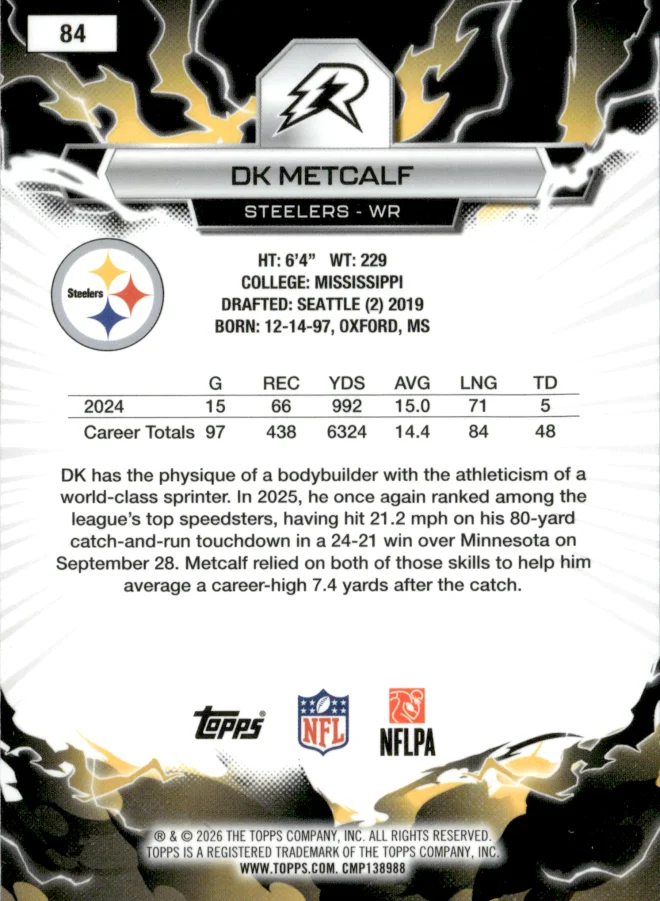 DK Metcalf card back