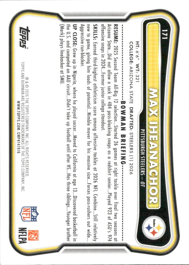 Max Iheanachor card back