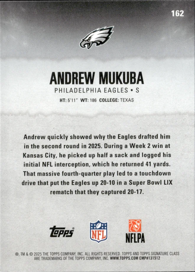 Andrew Mukuba card back