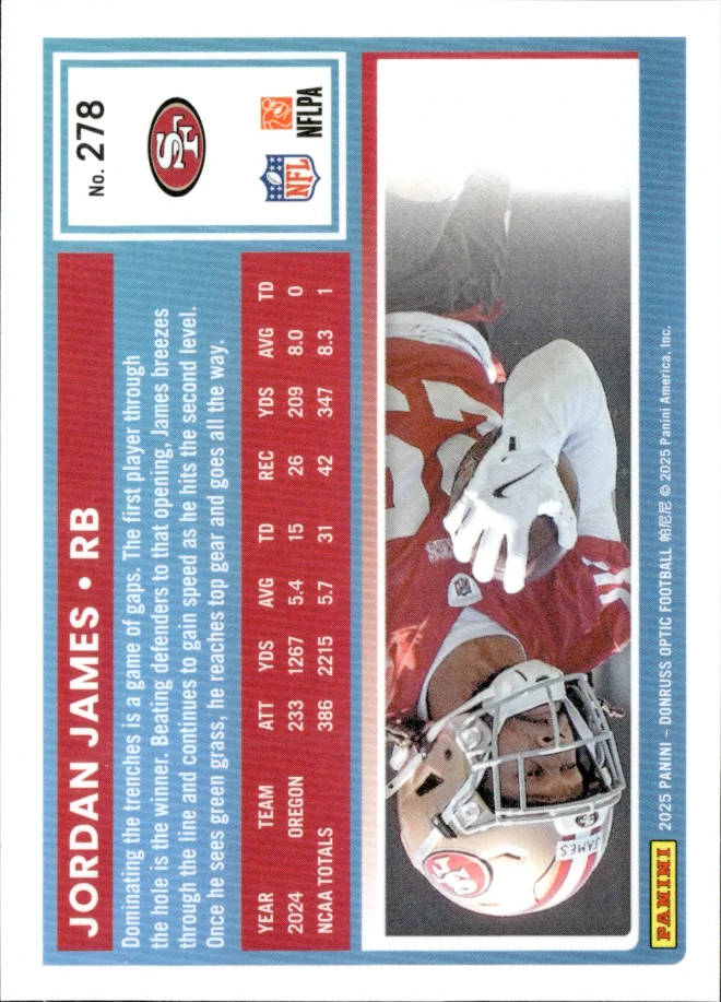 Jordan James card back