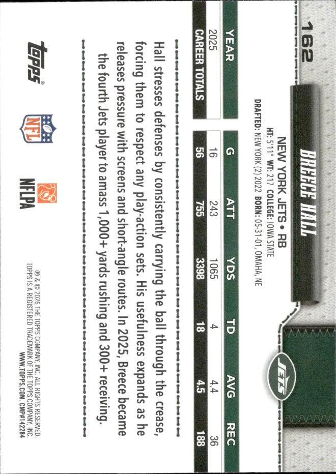 Breece Hall card back
