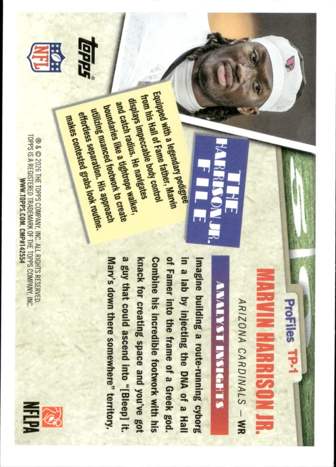 Marvin Harrison Jr. card back