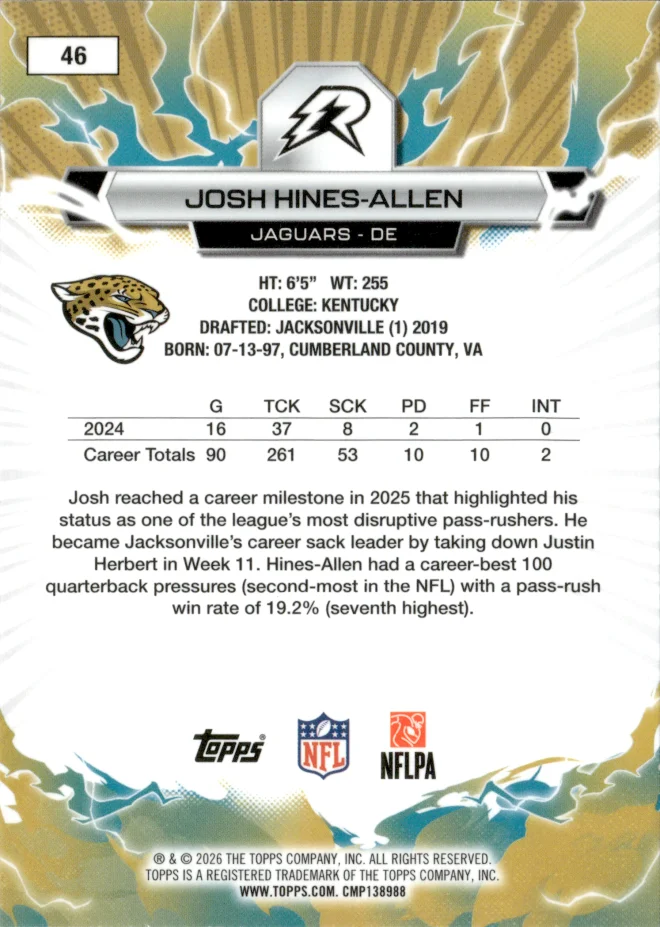 Josh Hines-Allen card back