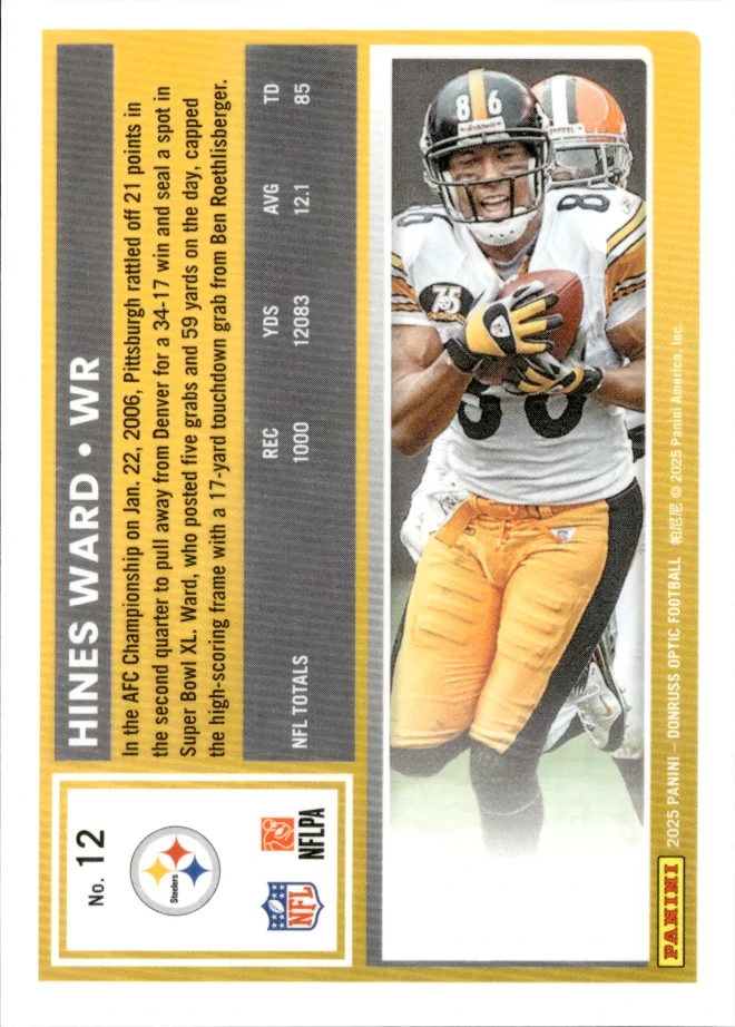 Hines Ward card back