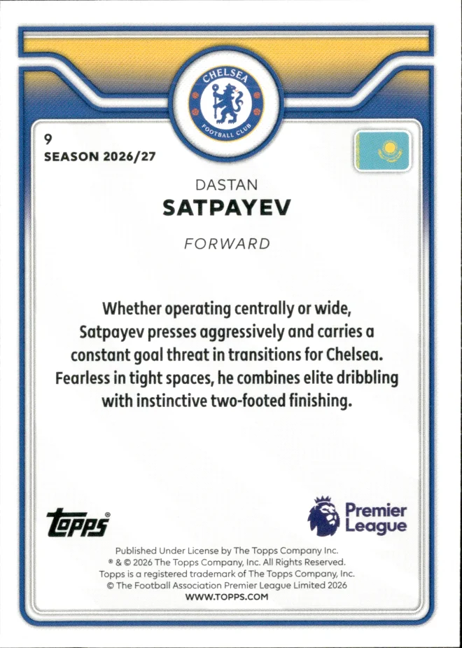 Dastan Satpayev card back