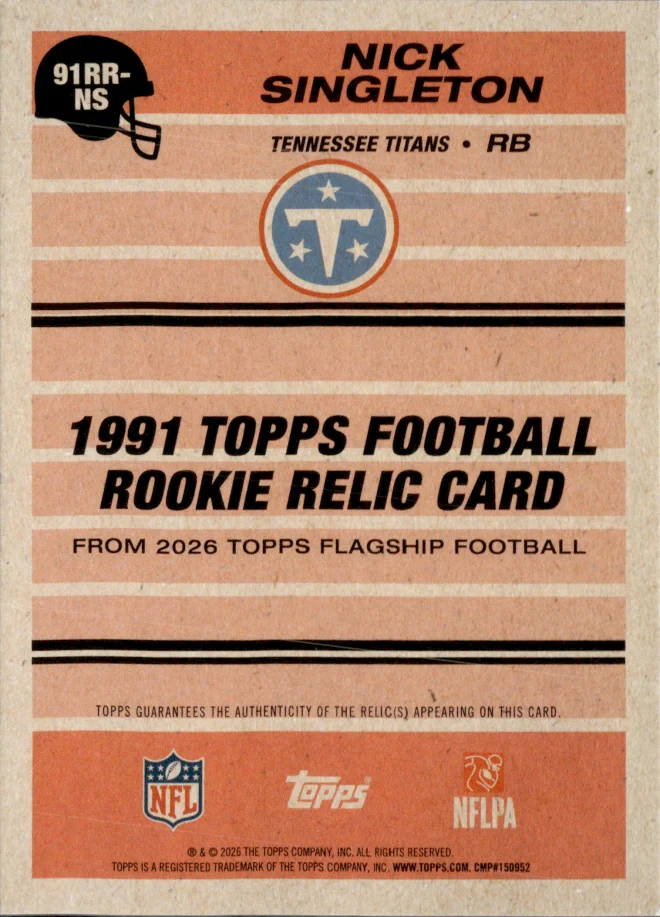 Nick Singleton card back