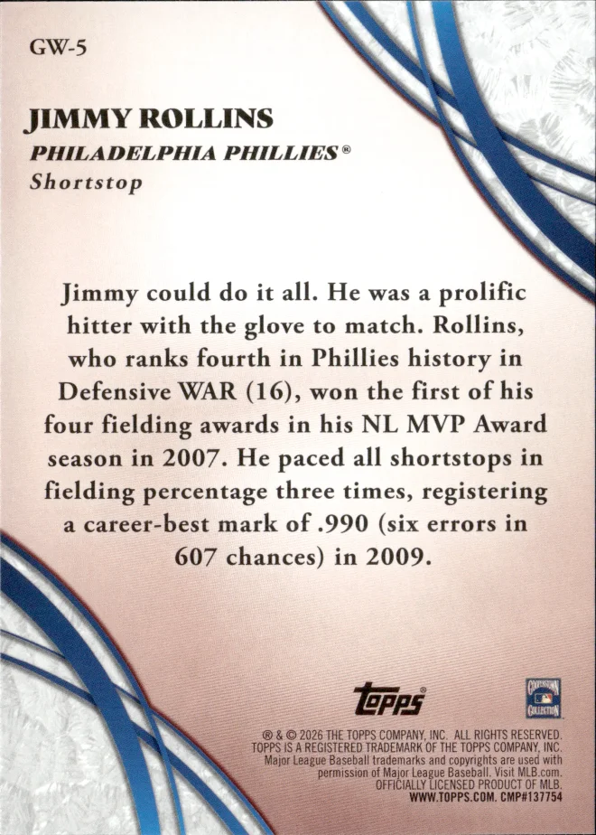 Jimmy Rollins card back