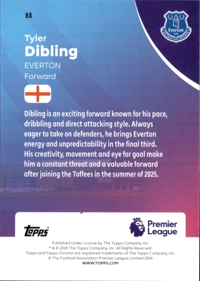 Tyler Dibling card back