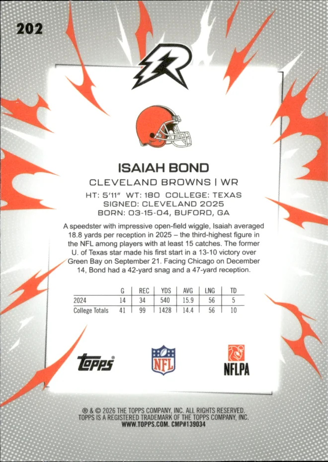 Isaiah Bond card back