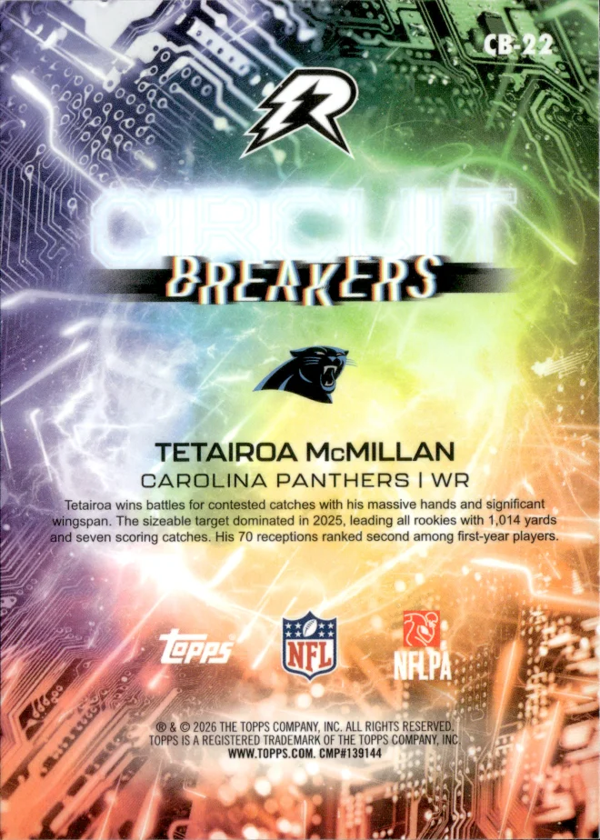 Tetairoa McMillan card back