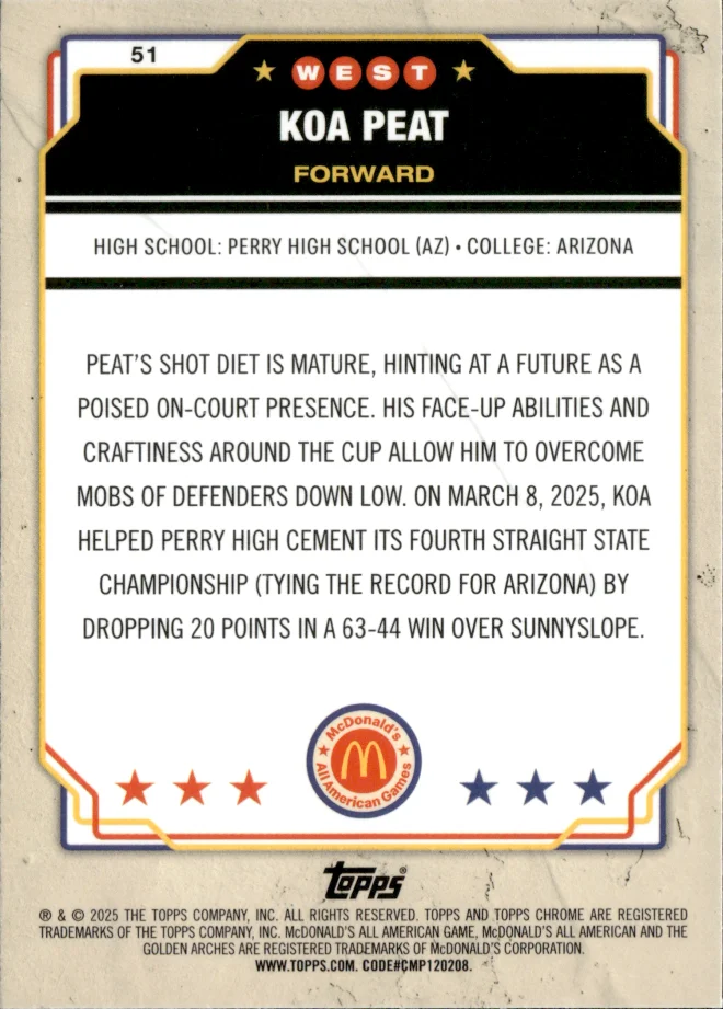 Koa Peat card back