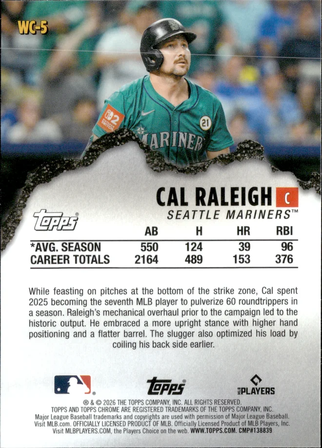 Cal Raleigh card back