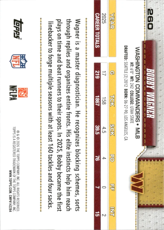Bobby Wagner card back