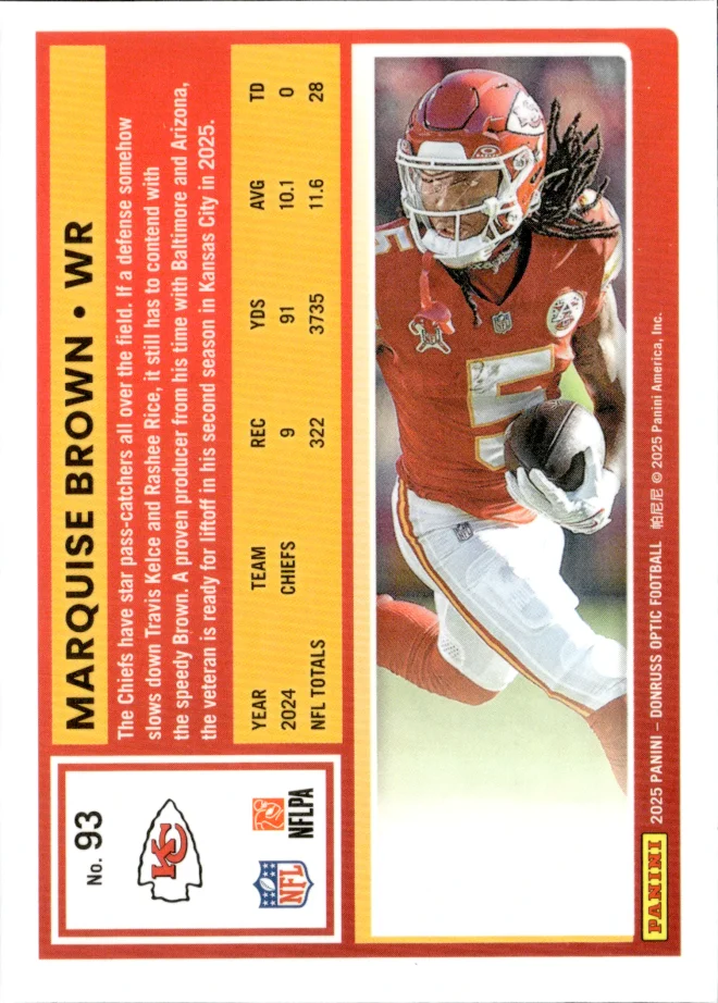 Marquise Brown card back