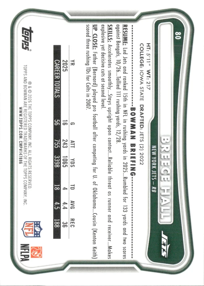 Breece Hall card back