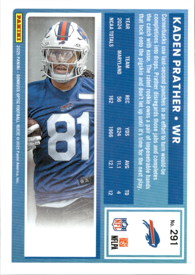Kaden Prather card back