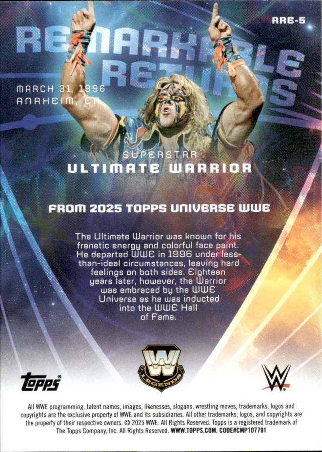 Ultimate Warrior card back