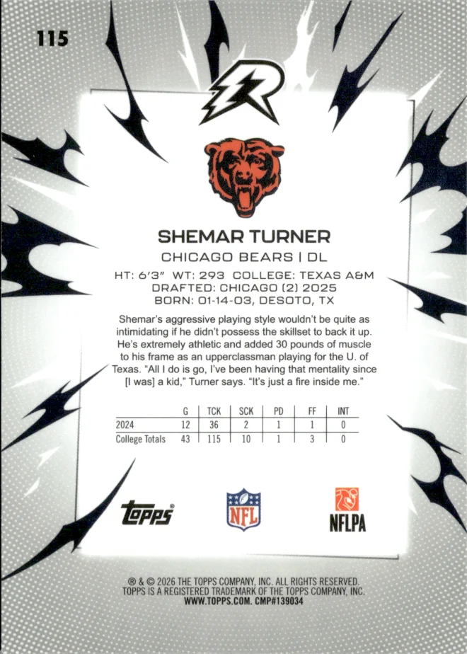 Shemar Turner card back