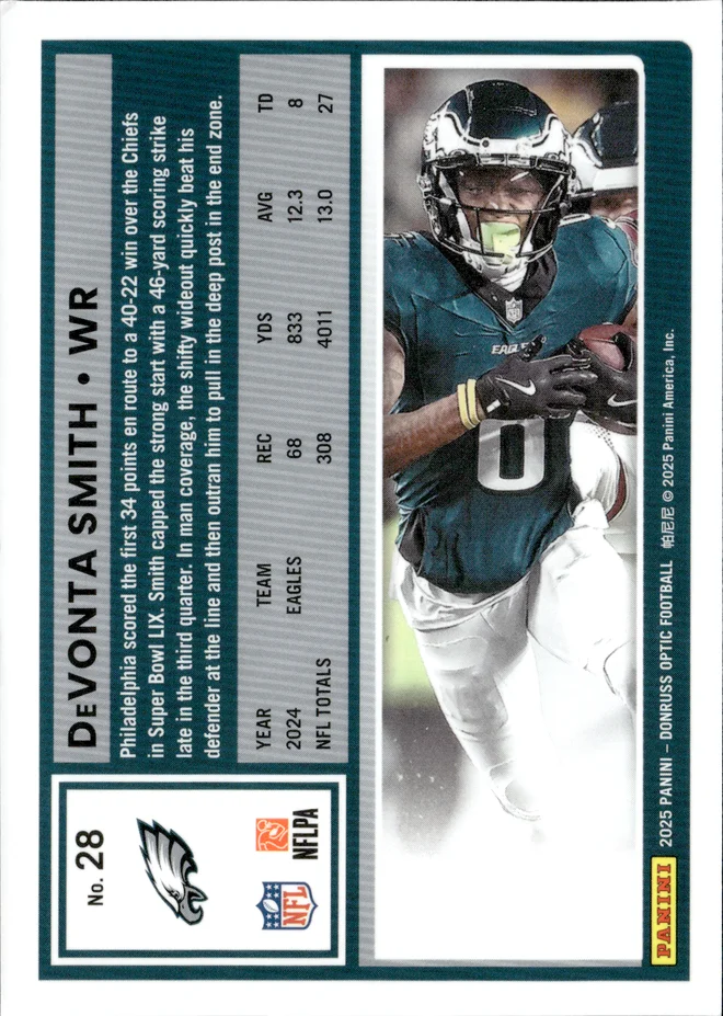 DeVonta Smith card back