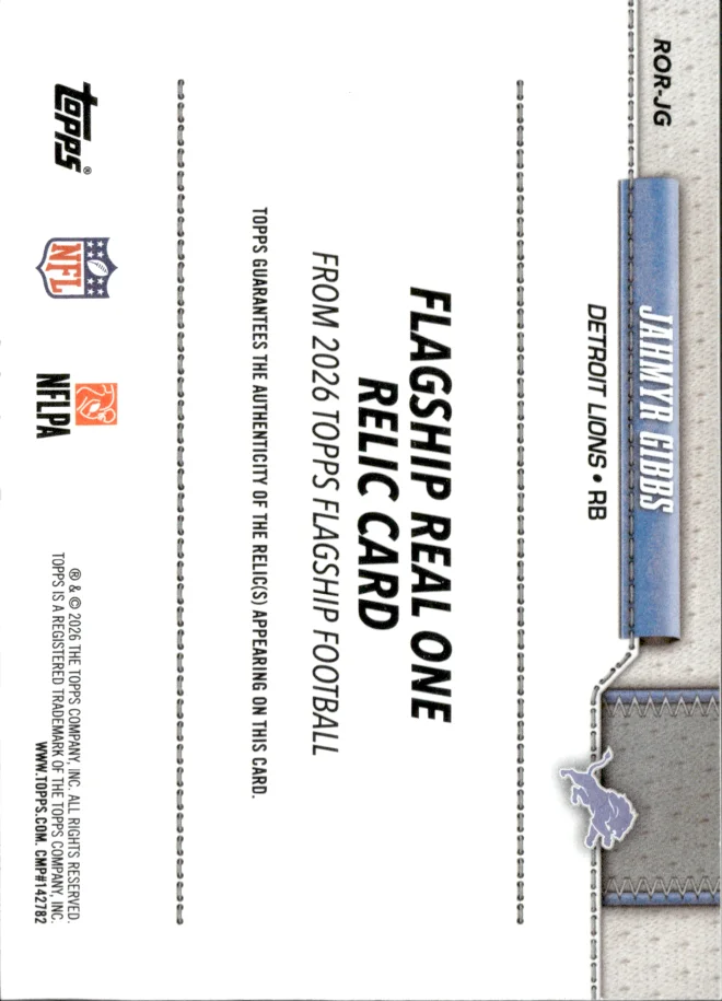 Jahmyr Gibbs card back