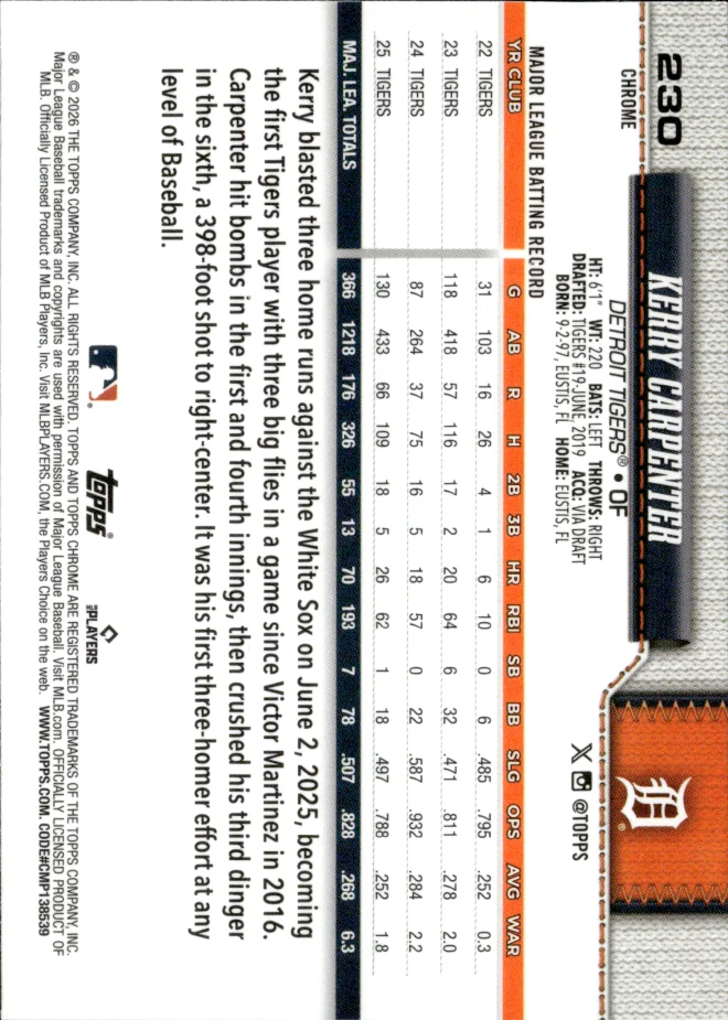 Kerry Carpenter card back