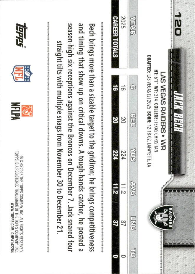 Jack Bech card back