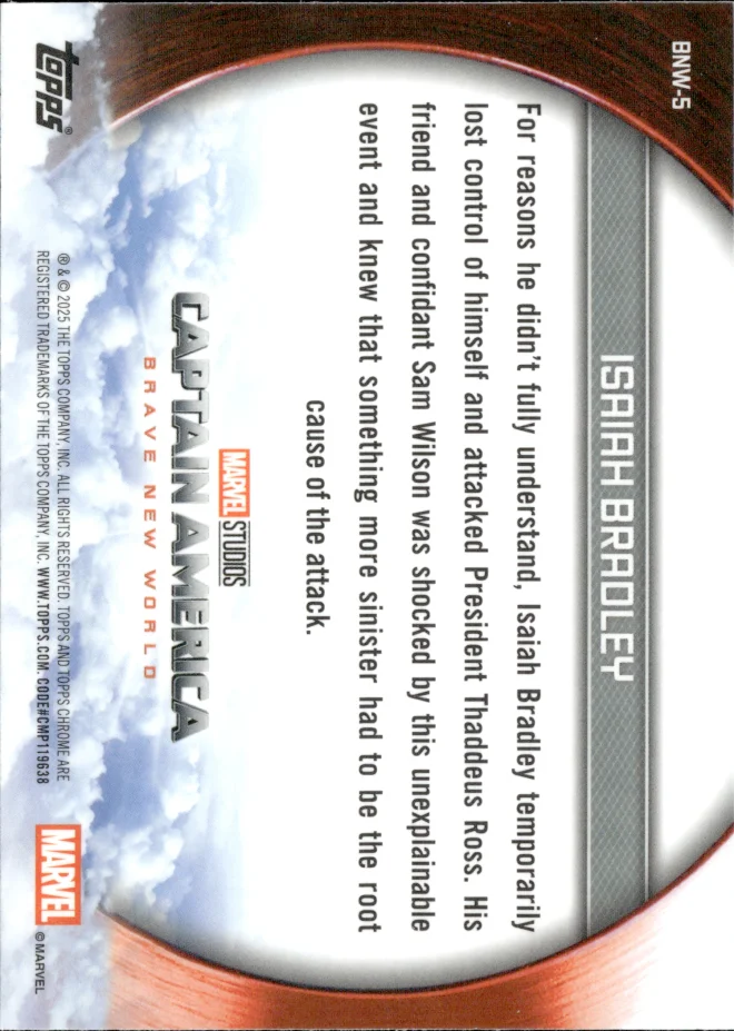 Isaiah Bradley card back