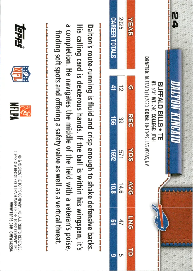Dalton Kincaid card back