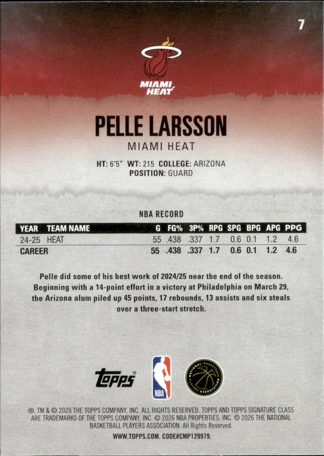 Pelle Larsson card back
