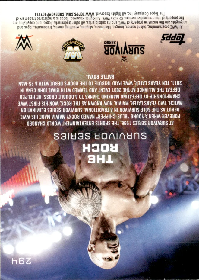 The Rock card back