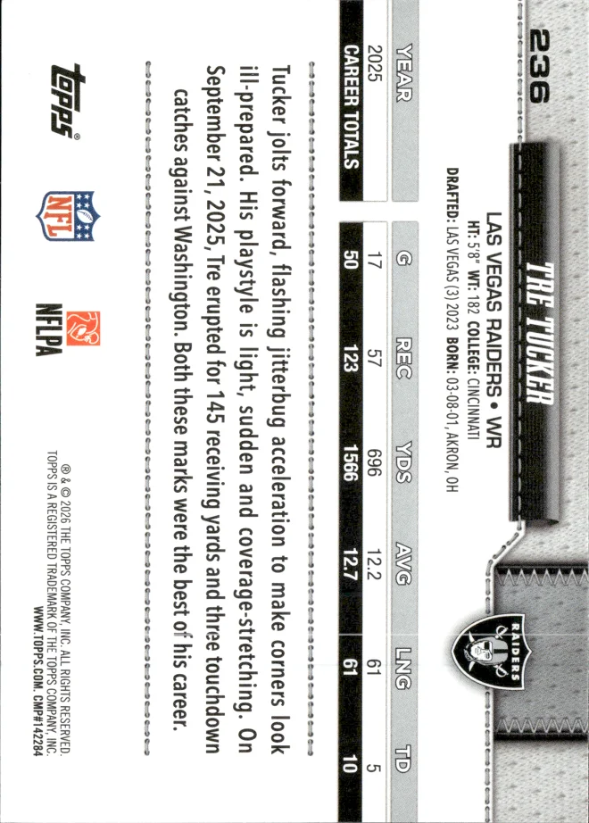 Tre Tucker card back