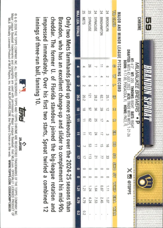 Brandon Sproat card back
