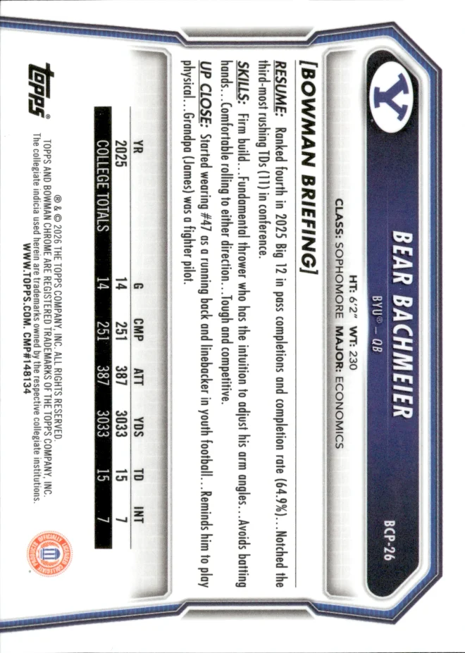 Bear Bachmeier card back