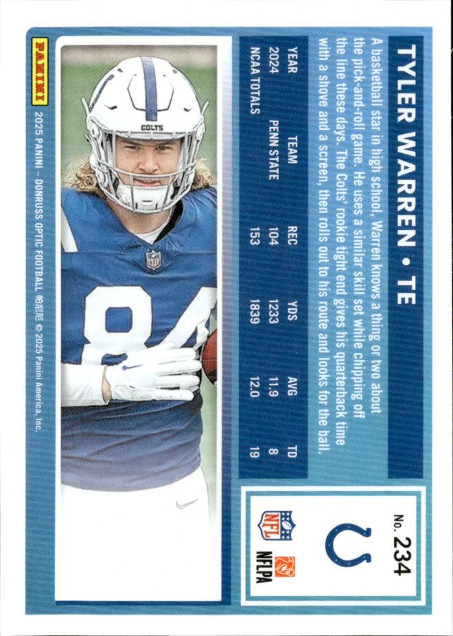 Tyler Warren card back
