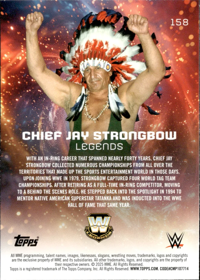 Chief Jay Strongbow card back