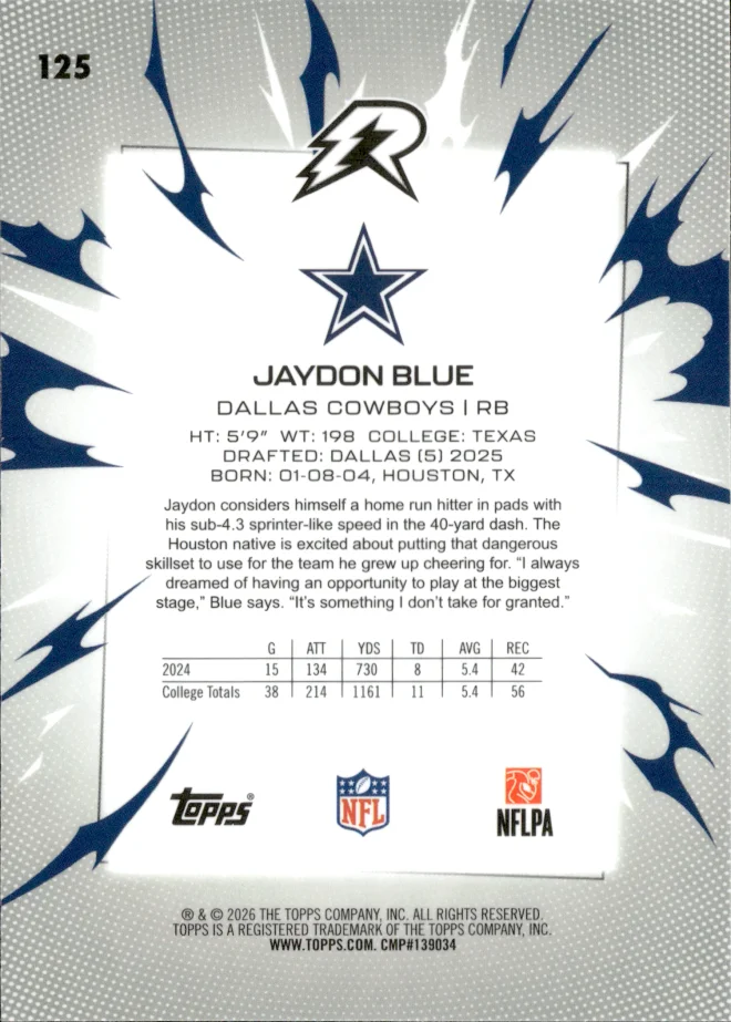 Jaydon Blue card back