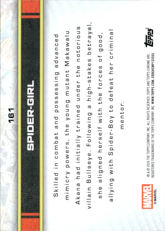 Spider-Girl card back